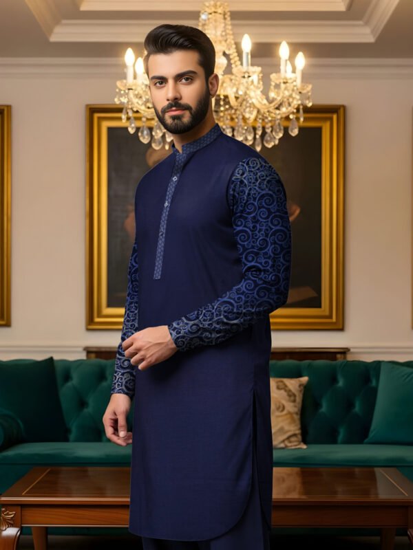 Royal Blue Mens Unstitched Suit