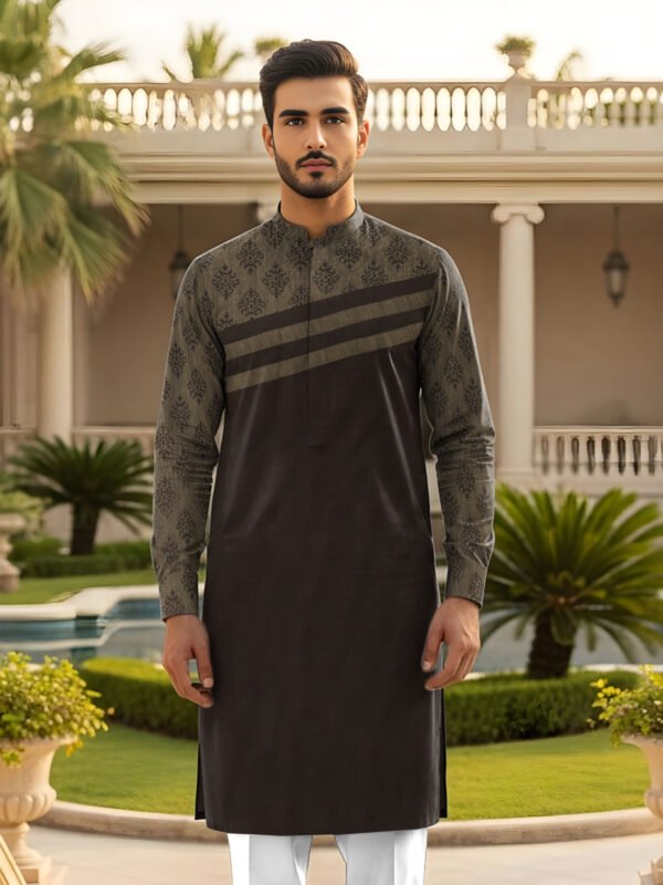 Brown Mens Unstitched Suit