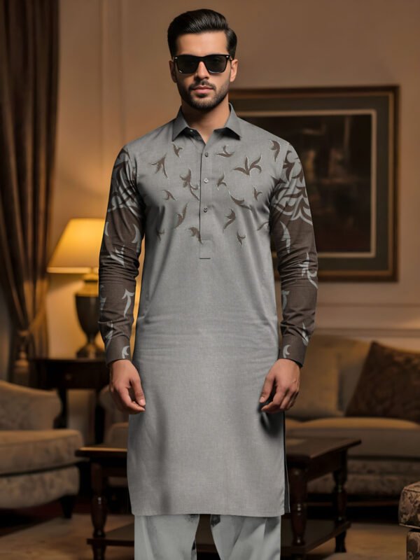 Grey Mens Unstitched Suit