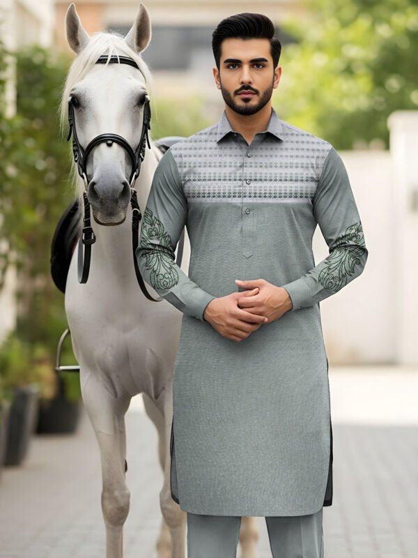 Grey Mens Unstitched Suit